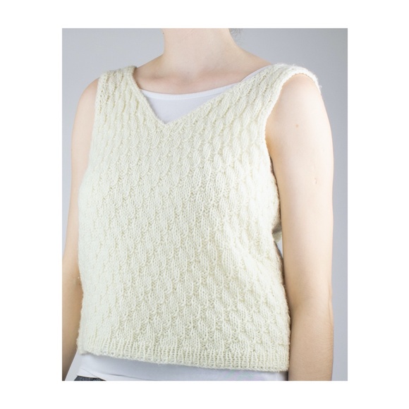 Vintage Cream Ivory Knit Tank Top - Picture 2 of 4